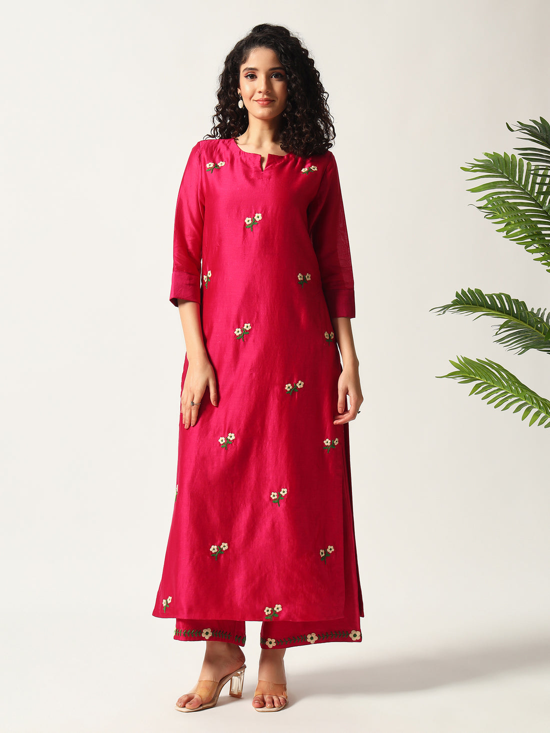 Phoolpatra Chanderi Kurta Set