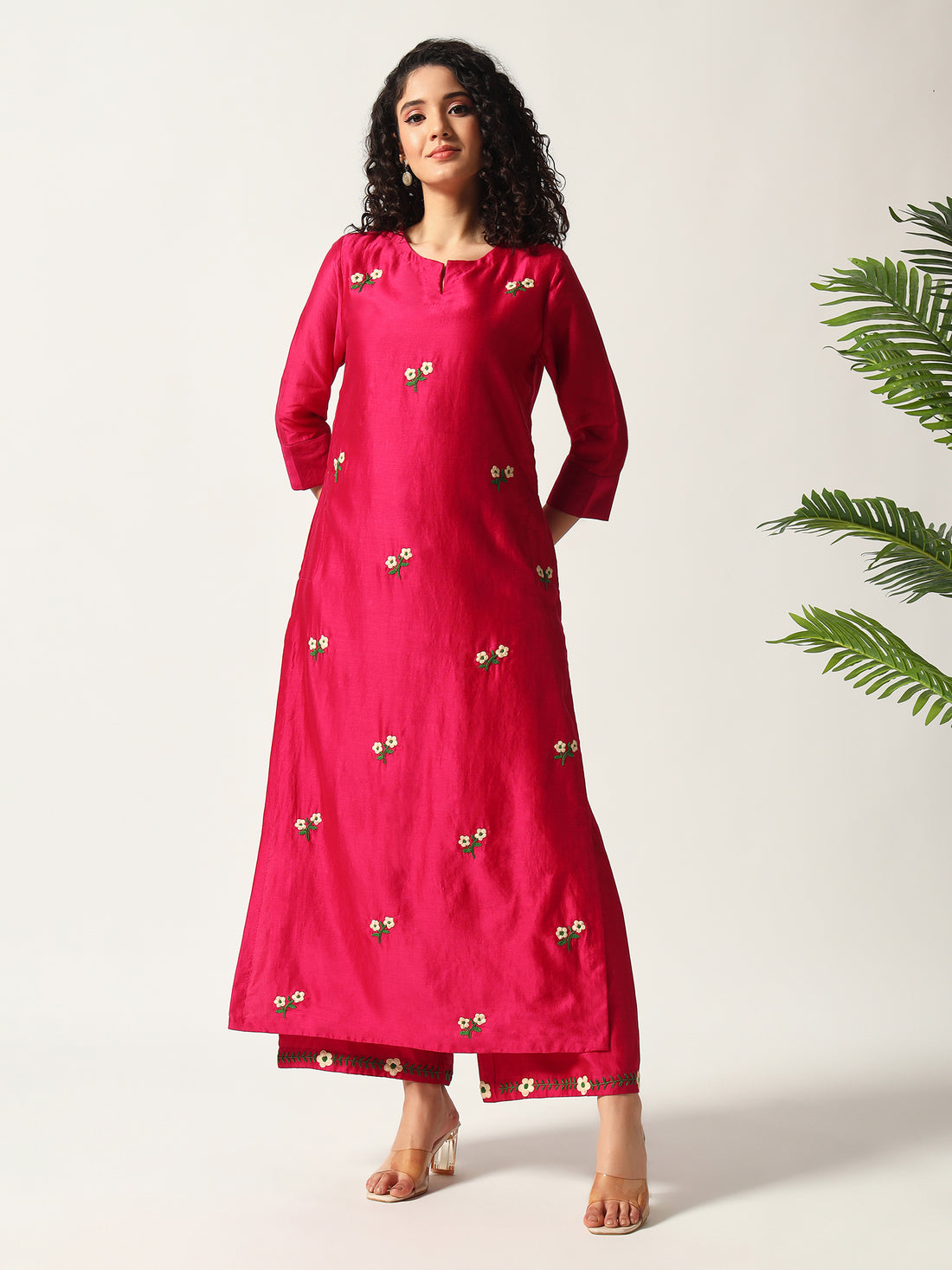 Phoolpatra Chanderi Kurta Set