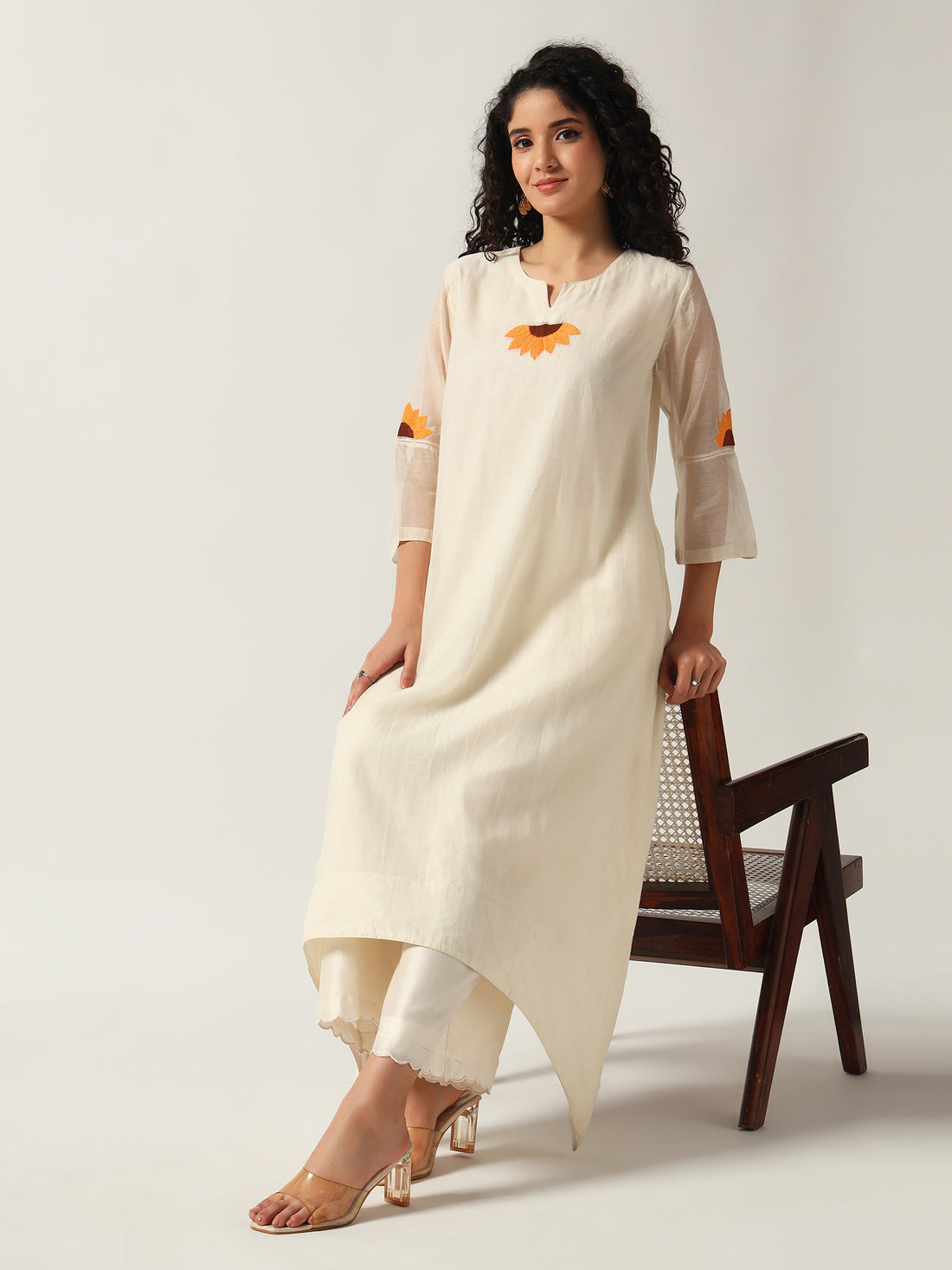 Surajmukhi Chanderi Kurta Set