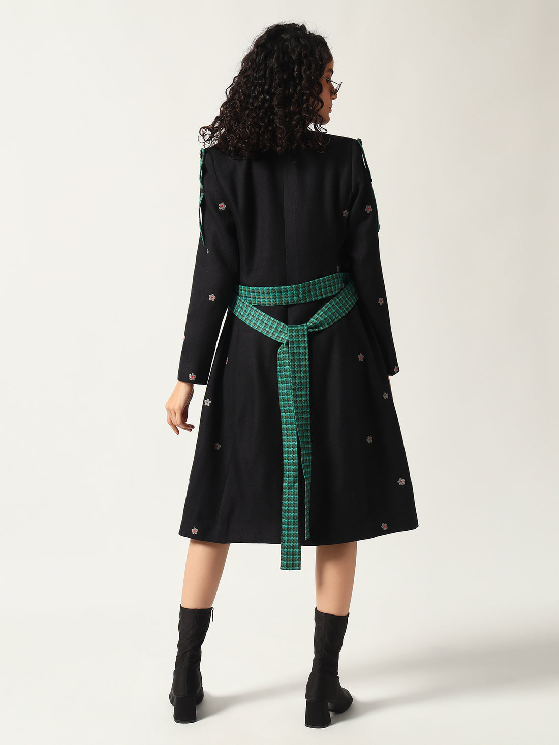 Midnight Emerald Wrap Coat