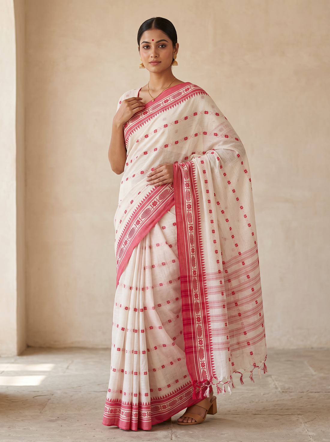 SARNA JOOHI BUTA SAREE(COTTON WEAVE SAREE-3)