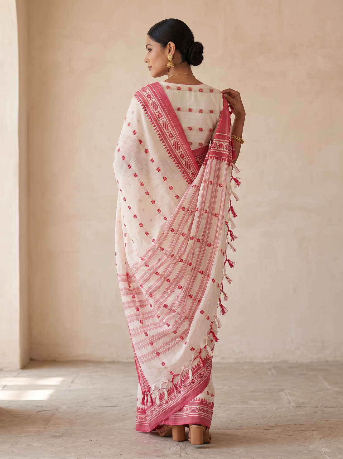 SARNA JOOHI BUTA SAREE(COTTON WEAVE SAREE-3)