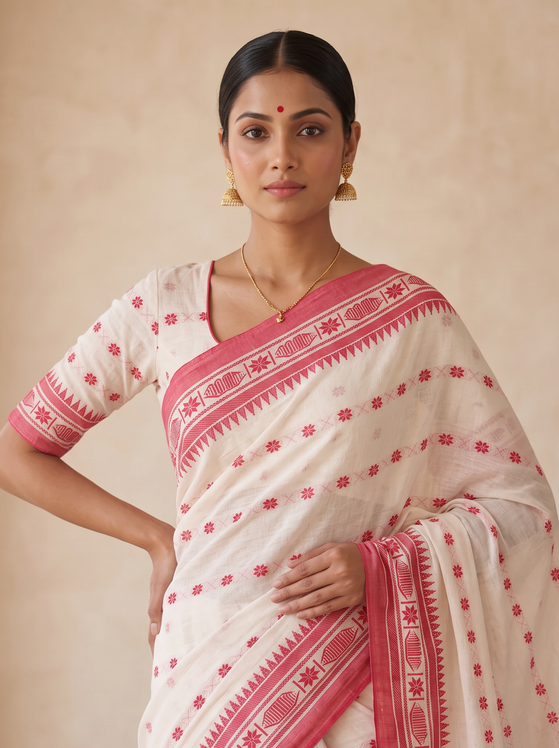 SARNA JOOHI BUTA SAREE(COTTON WEAVE SAREE-3)