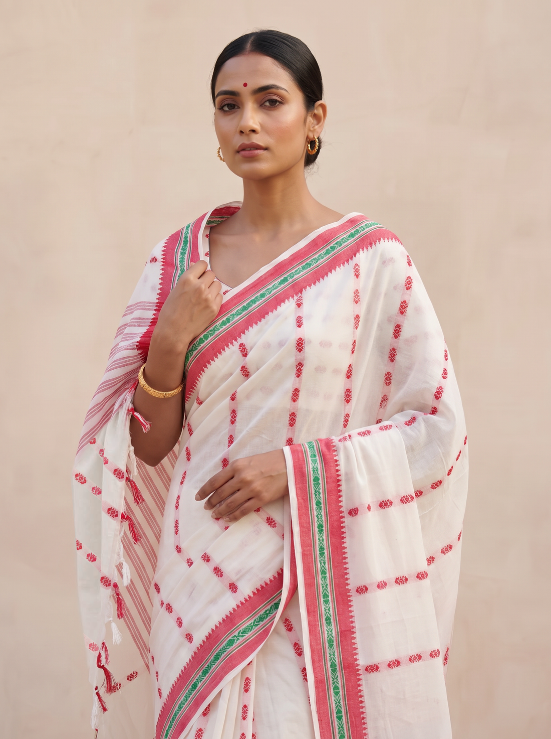 SARNA JOOHI BUTA SAREE(COTTON WEAVE SAREE)