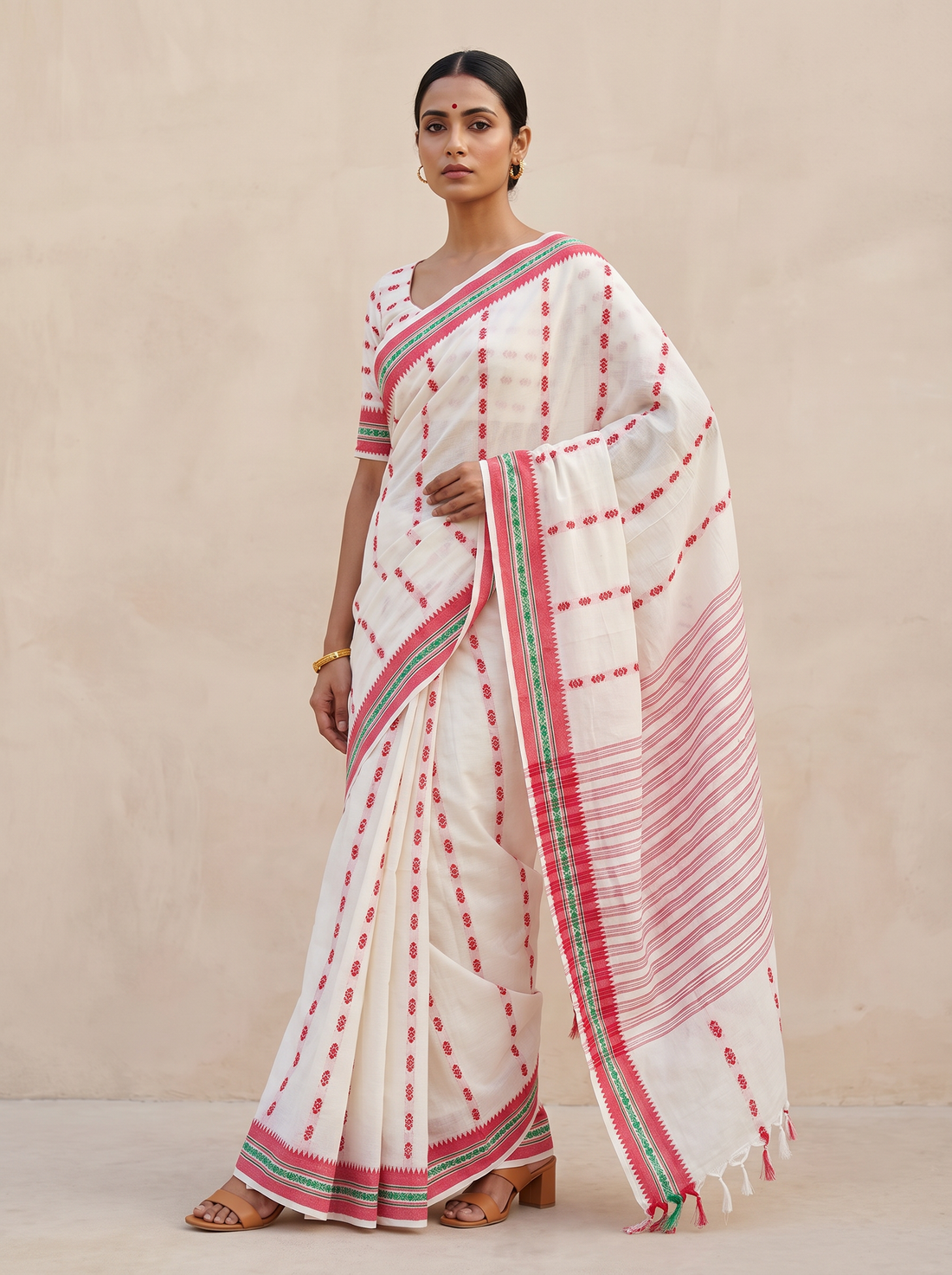 SARNA JOOHI BUTA SAREE(COTTON WEAVE SAREE)