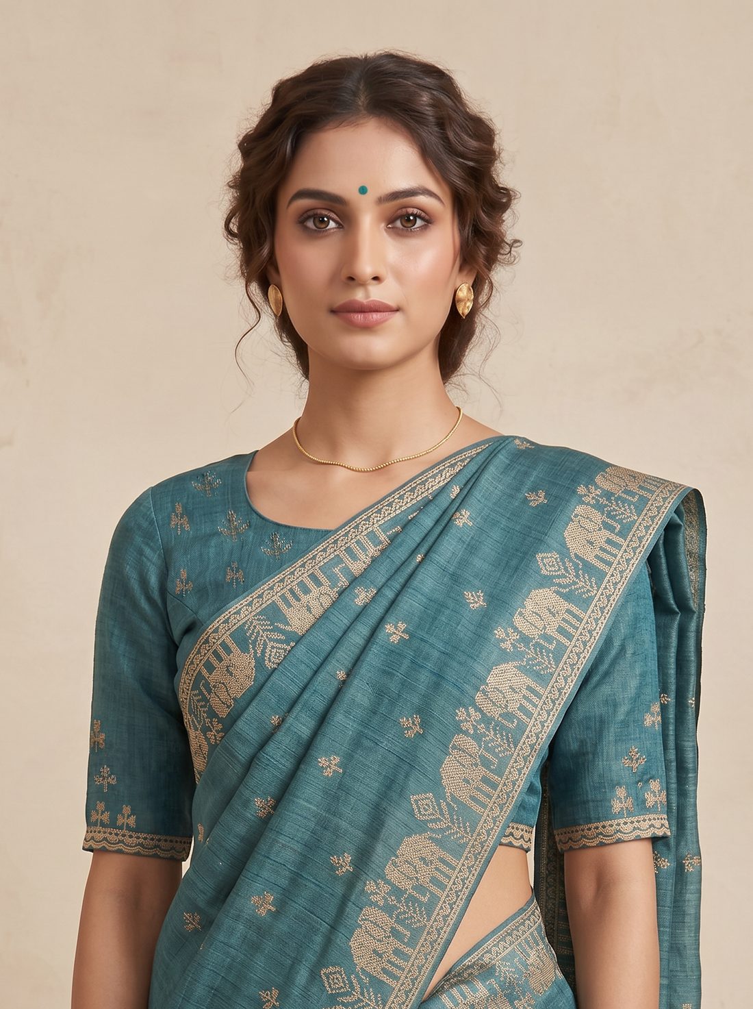 Saantha Signature|Light Blue Cotton Silk Embroidery Saree