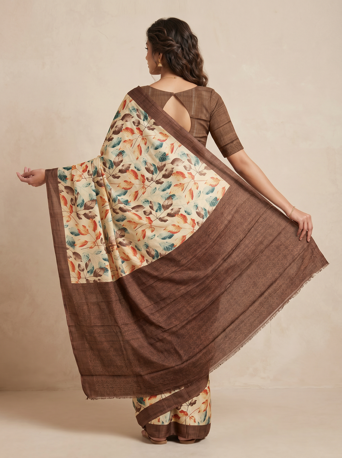 Saantha Signature|Multicolour Tussar Silk Print Saree
