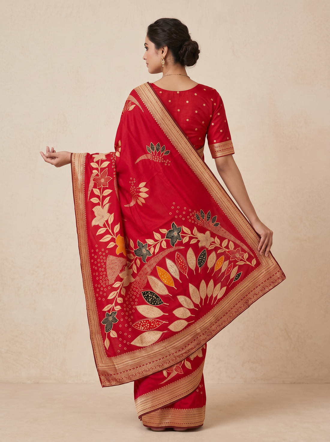 Saantha Signature|Red Art Silk Embroidery Saree