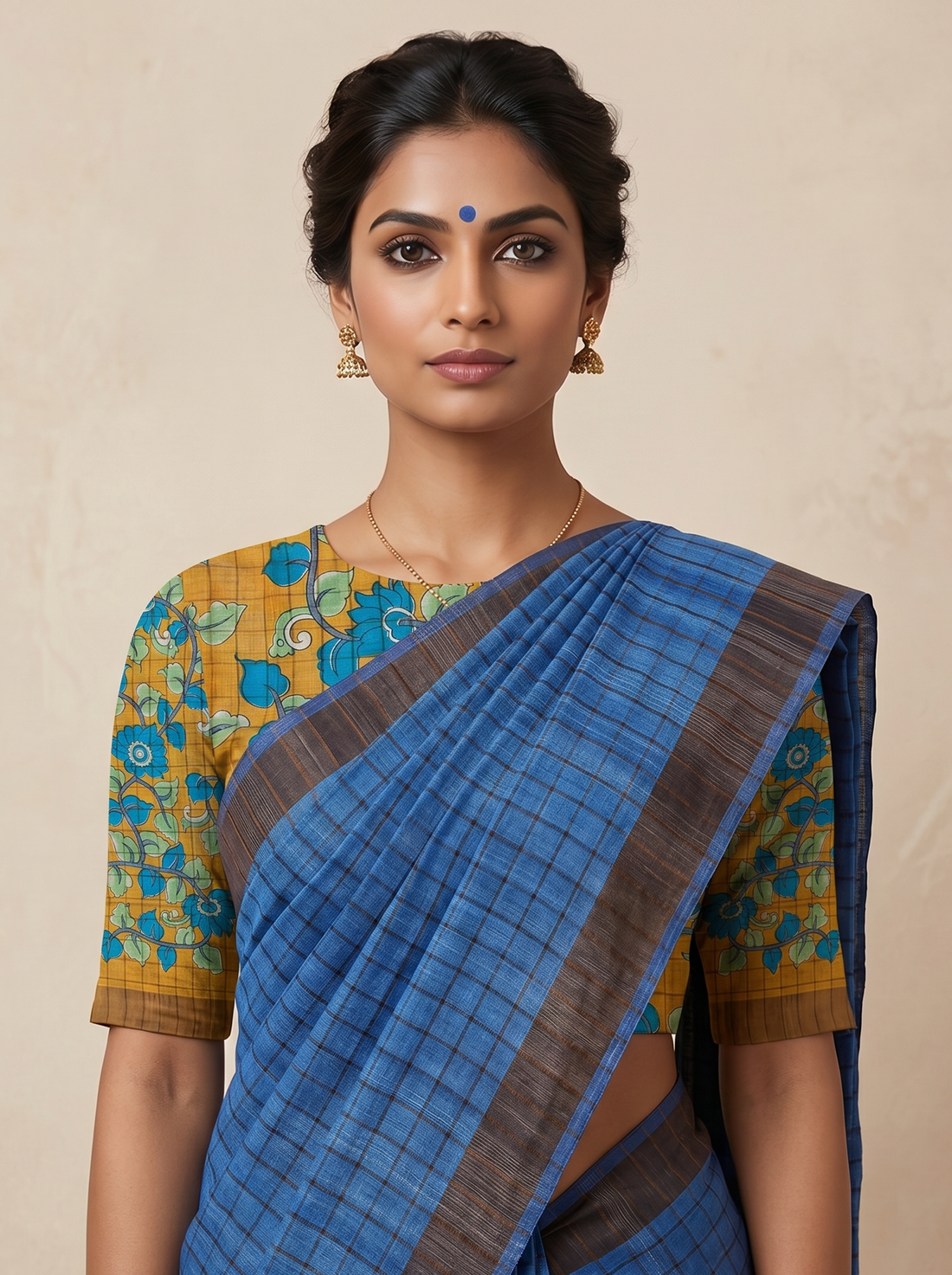 Saantha Signature|Blue Tussar Silk Zari Work Saree
