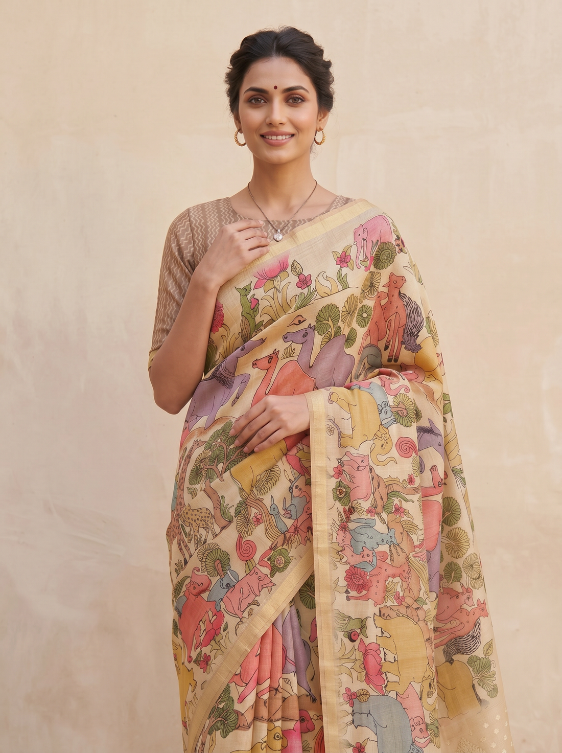Saantha Signature|Multicolour Jamdani Weave Saree