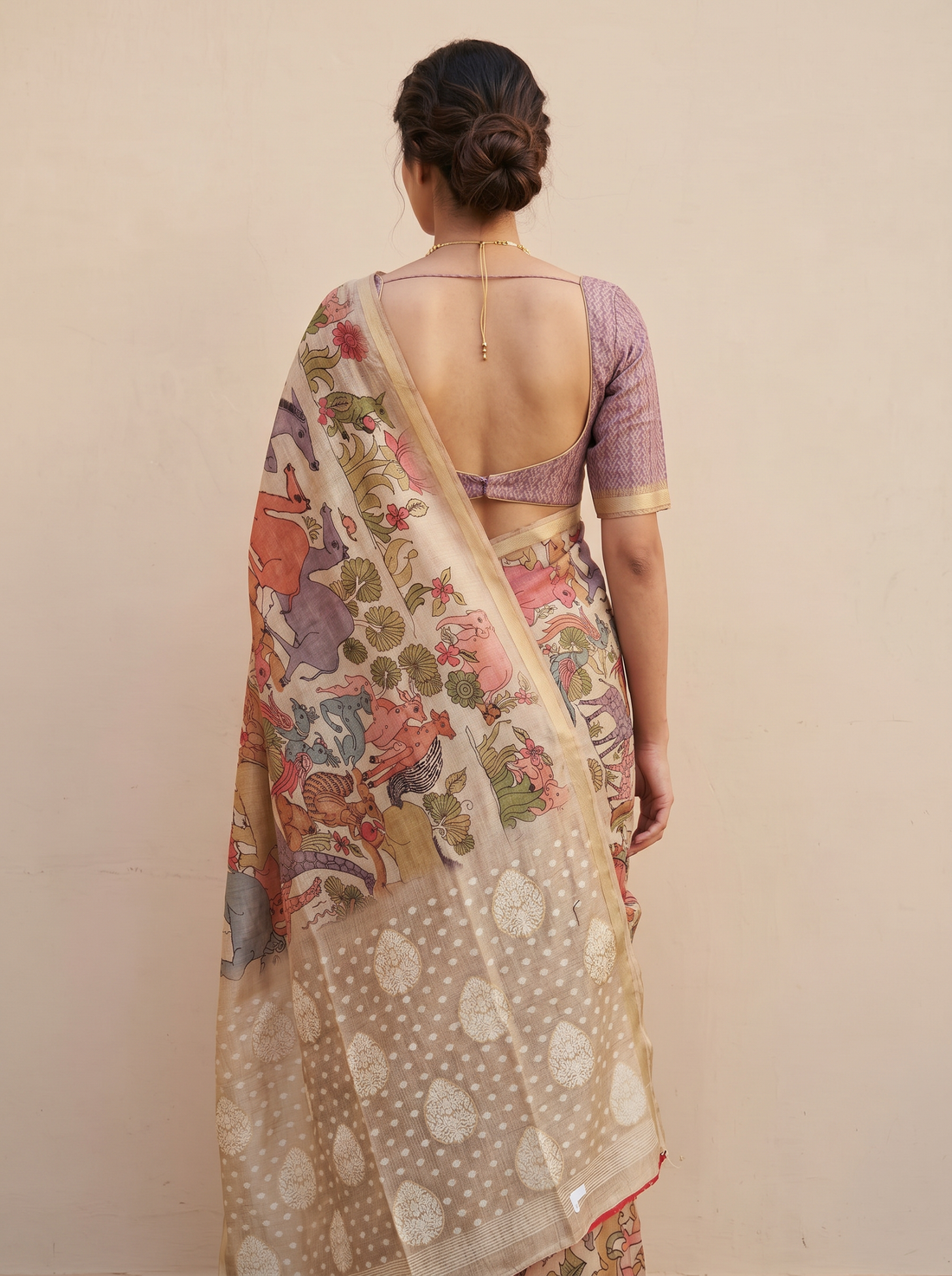 Saantha Signature|Multicolour Semi Silk Print Saree