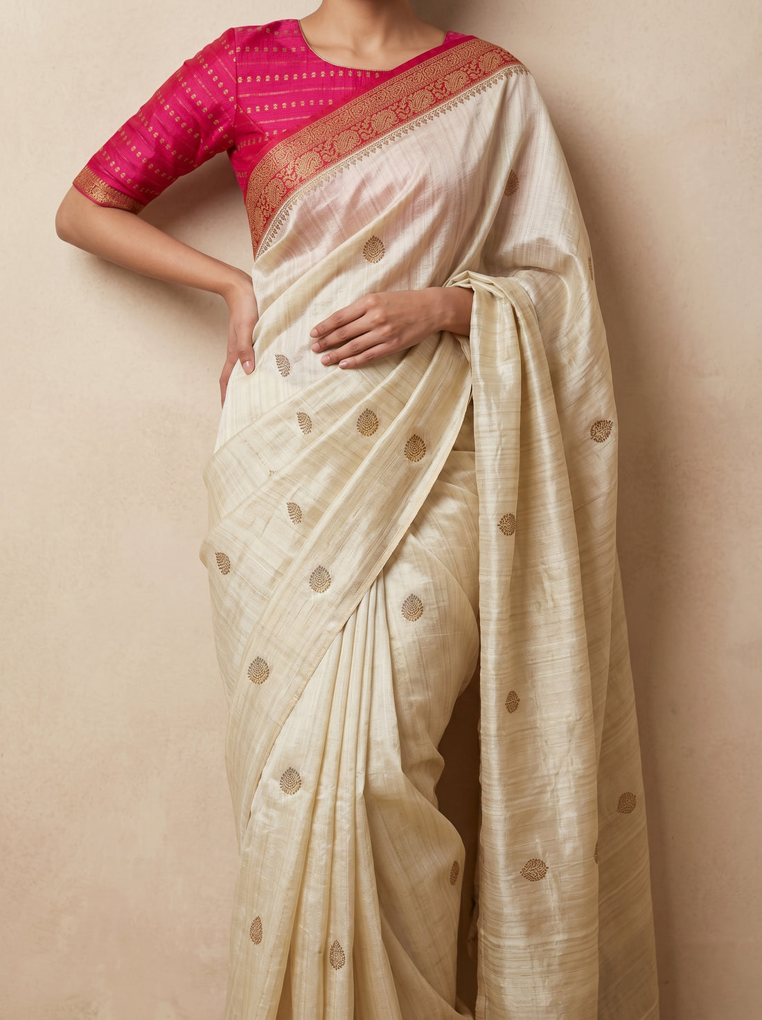Saantha Signature|Tussar Colour Tussar Banarasi Weave Saree