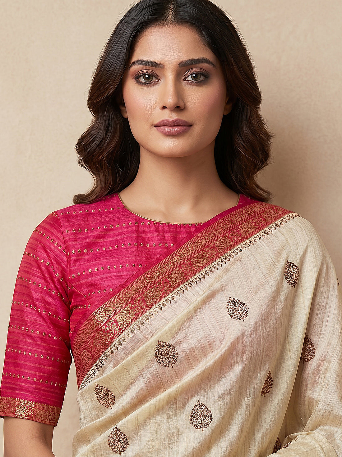 Saantha Signature|Tussar Colour Tussar Banarasi Weave Saree