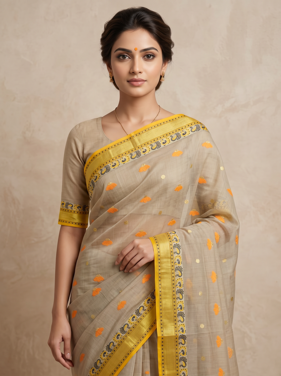 Saantha Signature|Multicolour Tant Weave Saree