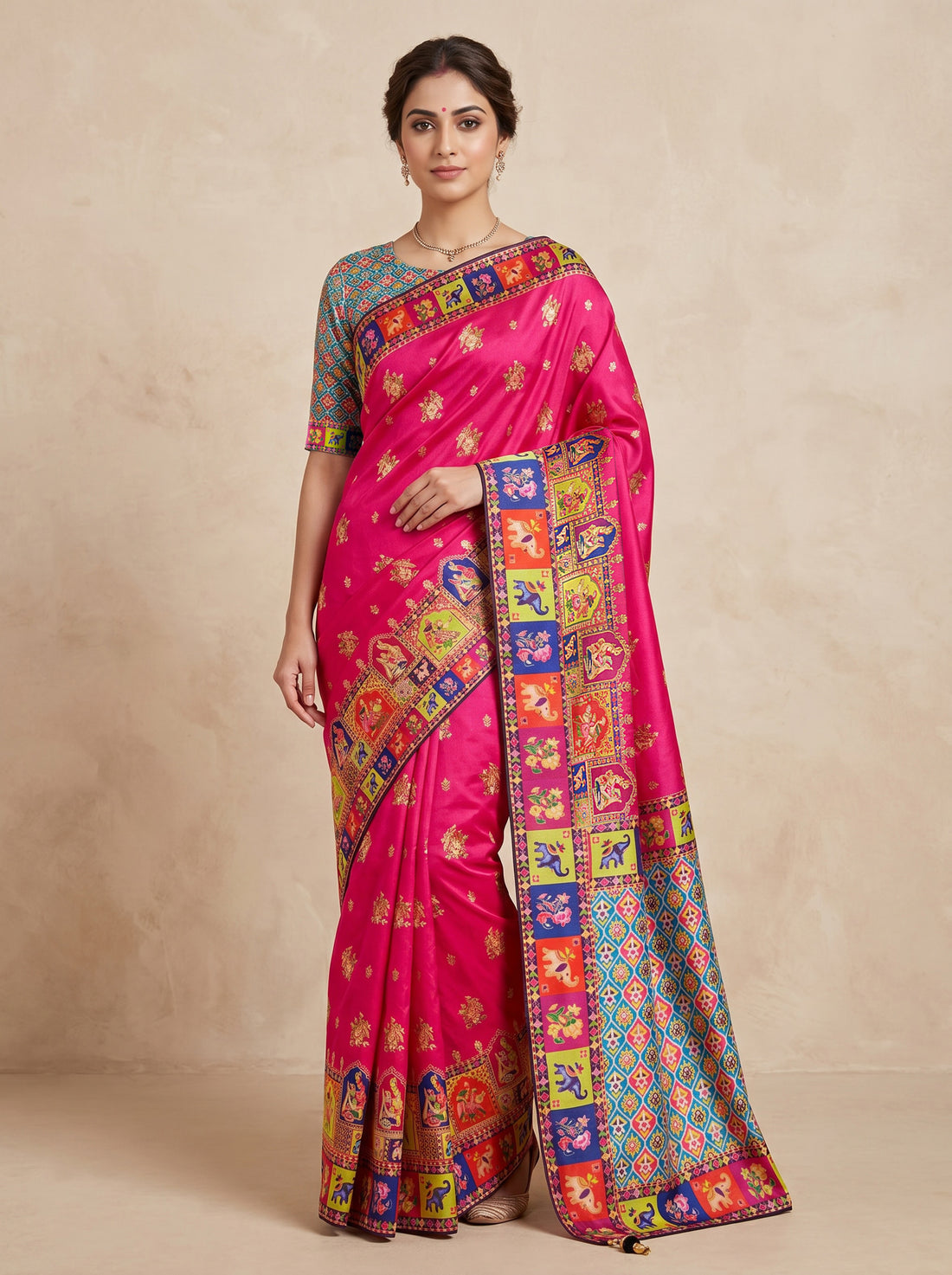 Red Semi Silk Weave Saree