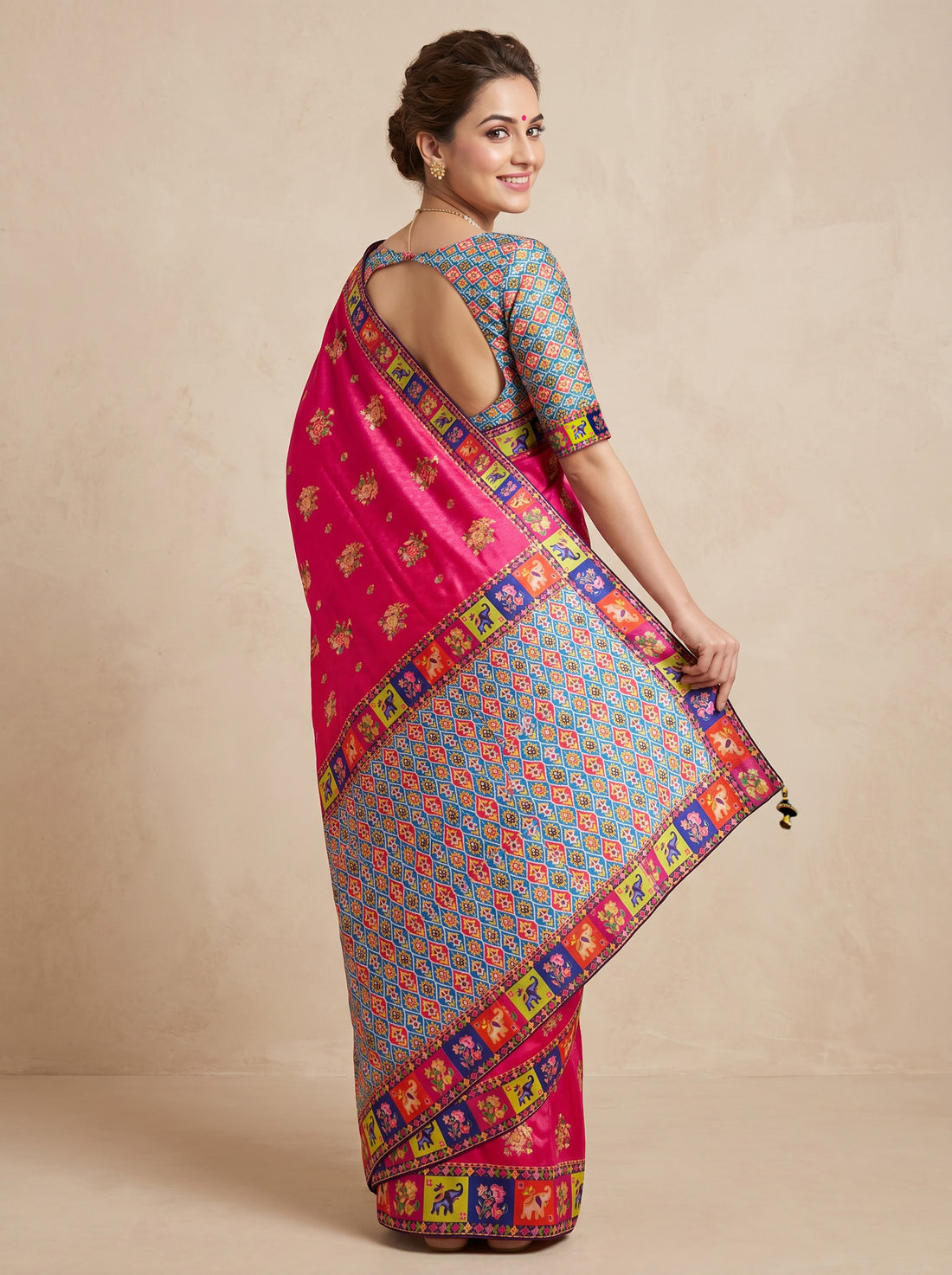 Red Semi Silk Weave Saree