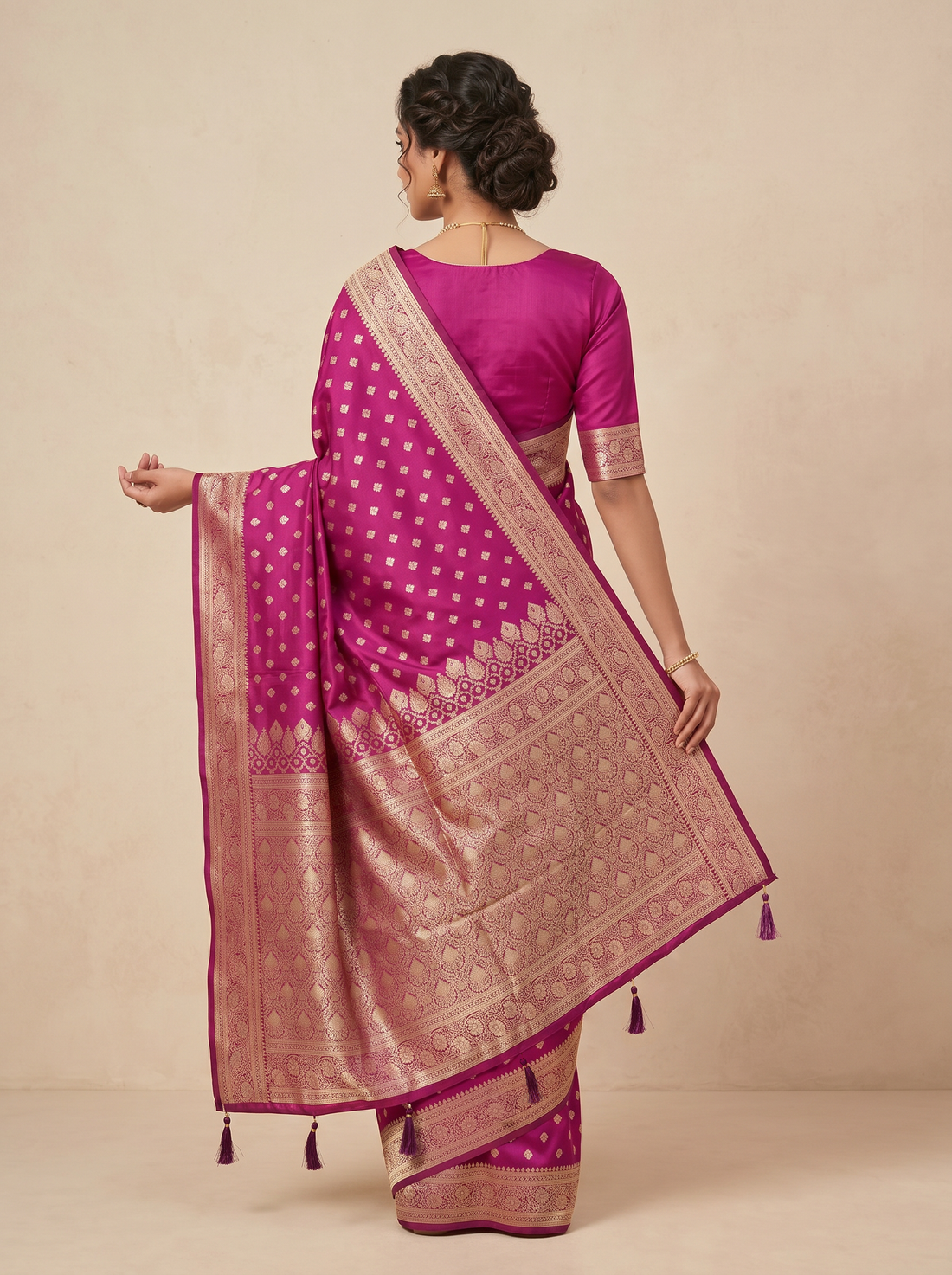 Saantha Signature|Begni Blended Silk Zari Work Saree