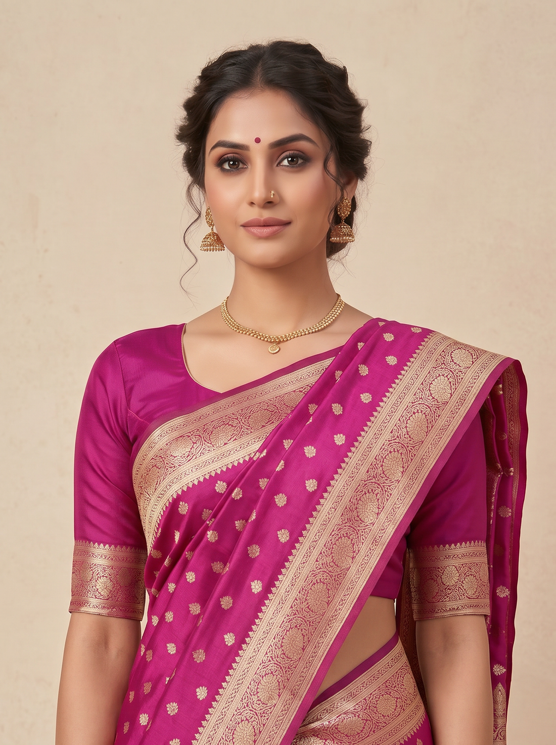 Saantha Signature|Begni Blended Silk Zari Work Saree