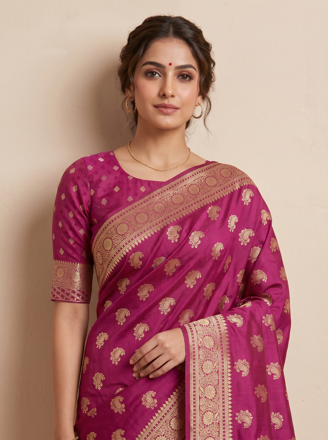 Saantha Signature|Rani Blended Silk Zari Work Saree