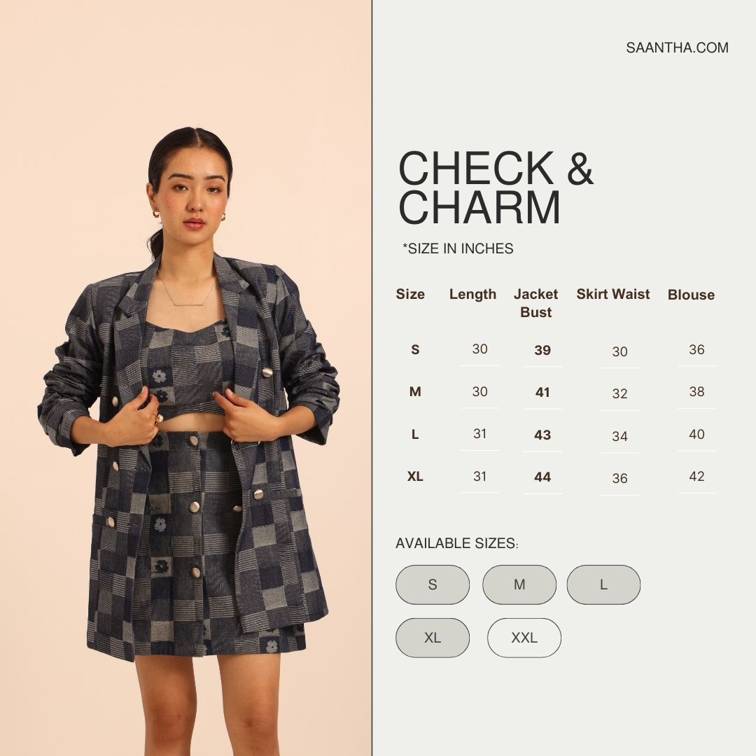 Check & Charm Denim Set