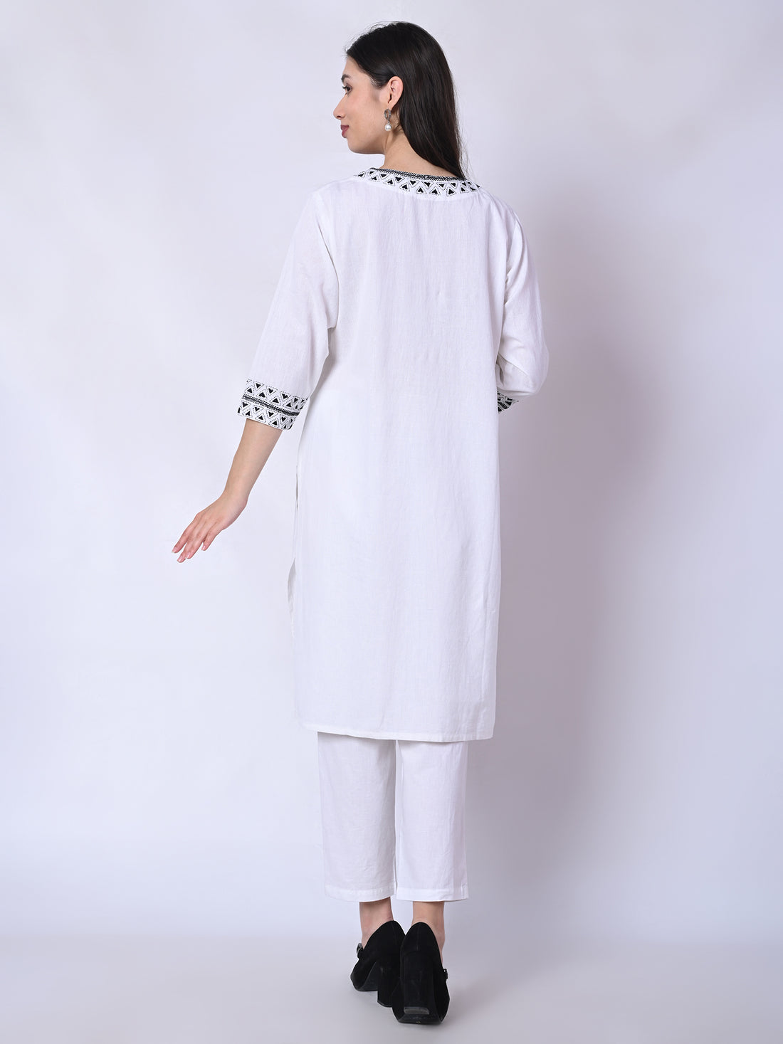 Charcoal Mystique Cotton Kurta Set