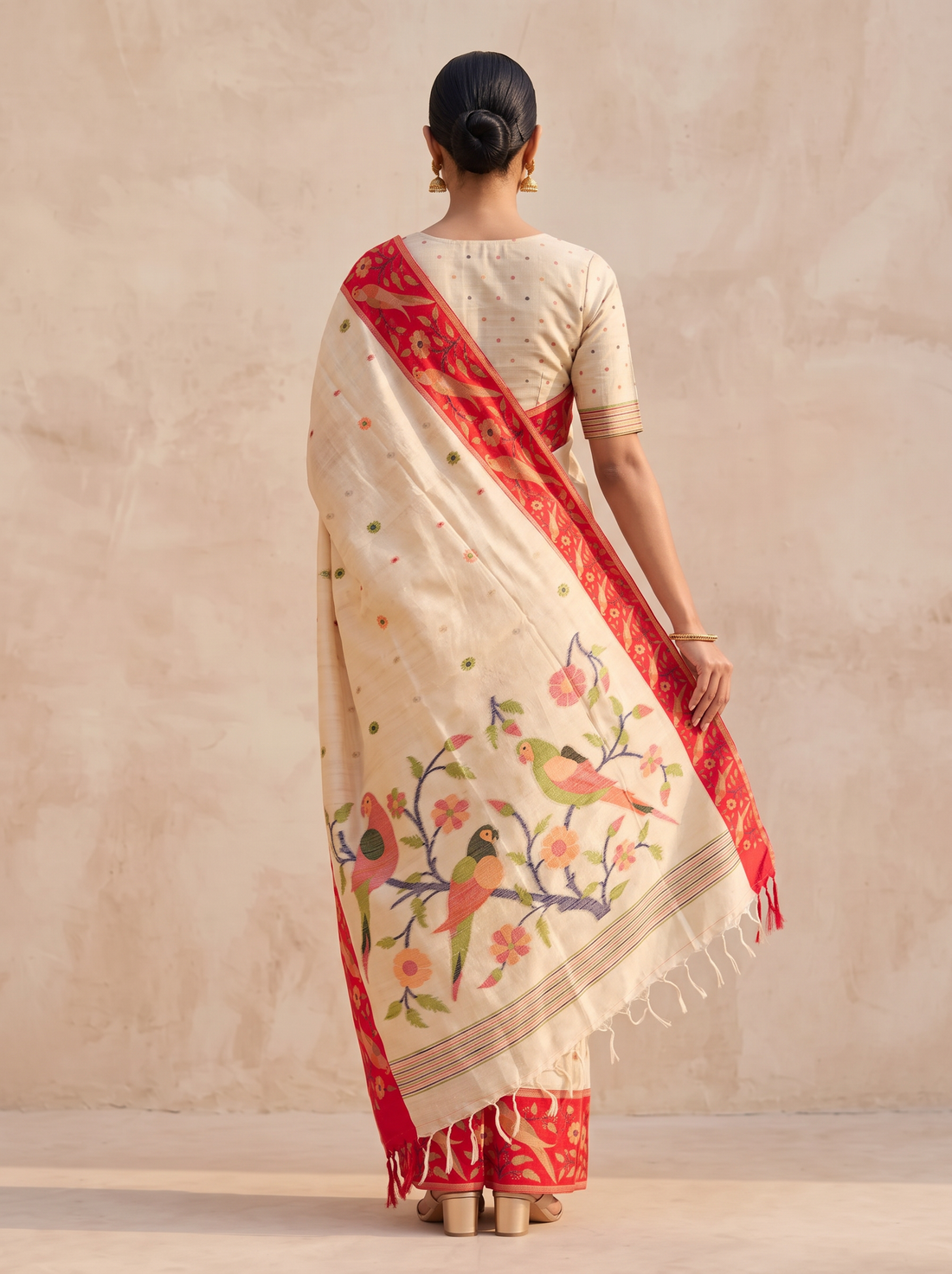 MS- HL SEMI TASSAR WEAVE SAREE 4755