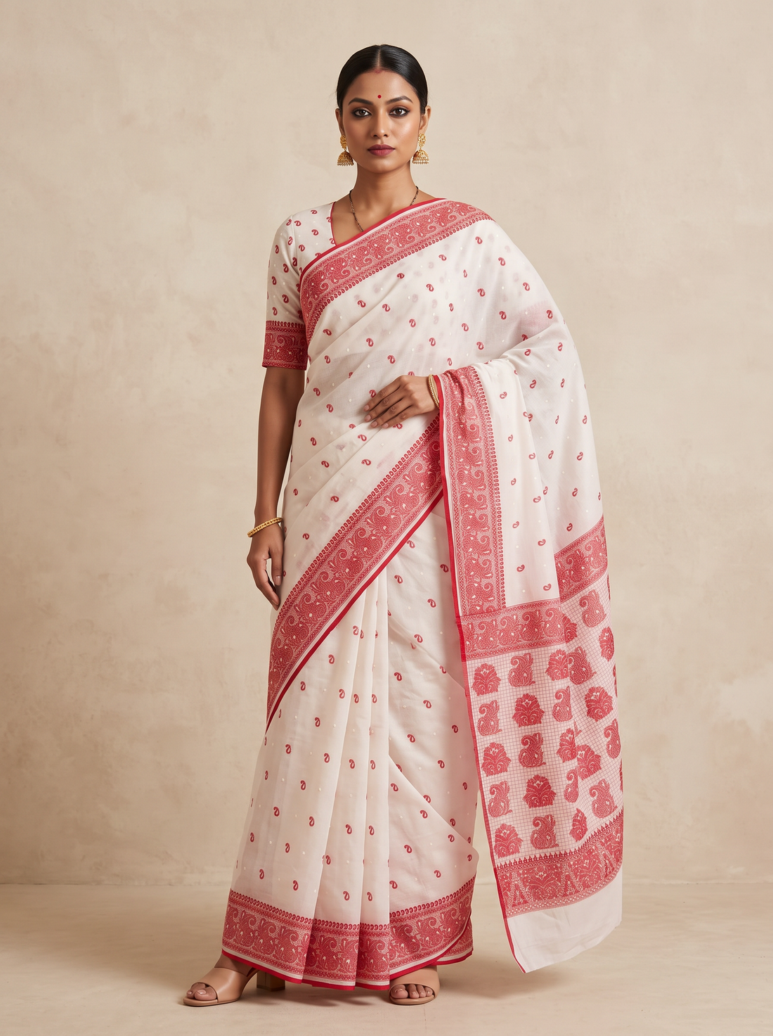 SARNA JOOHI BUTA SAREE(COTTON WEAVE SAREE-6)