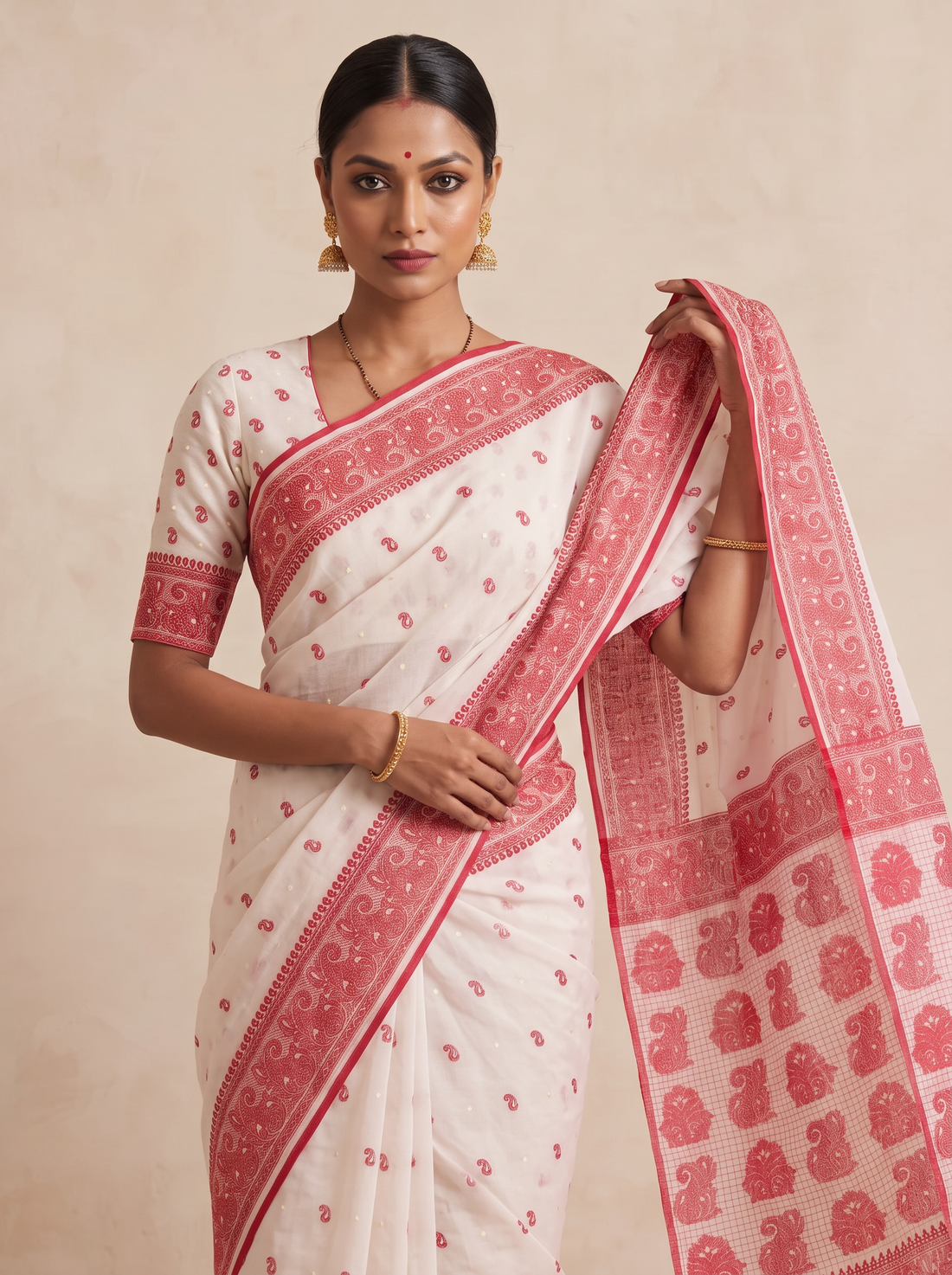 SARNA JOOHI BUTA SAREE(COTTON WEAVE SAREE-6)