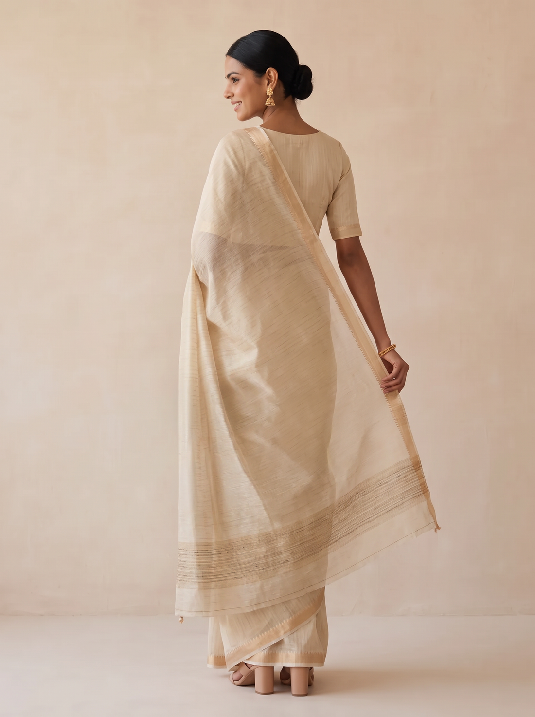 MS- HL MGTMPL TASSAR SAREE 7475