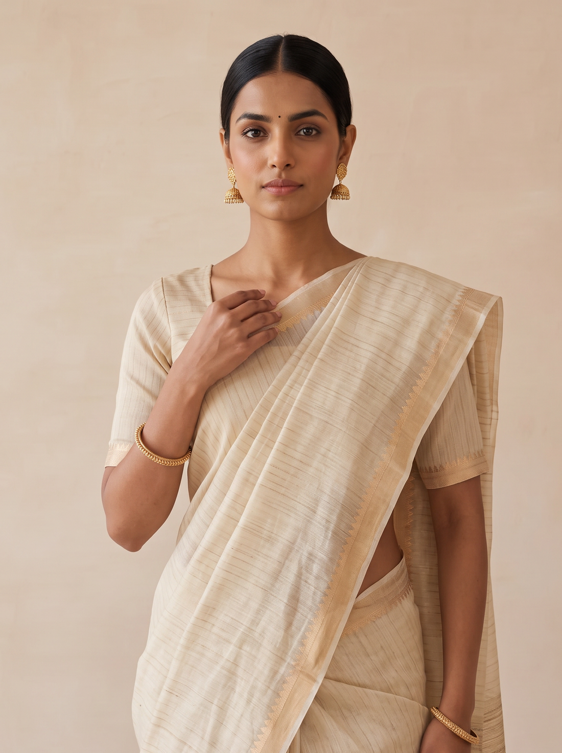 MS- HL MGTMPL TASSAR SAREE 7475