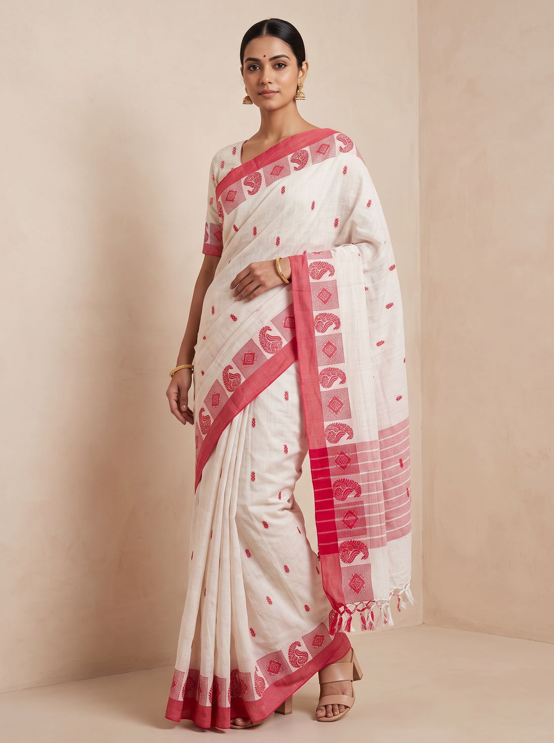 SARNA JOOHI BUTA SAREE(COTTON WEAVE SAREE-5)
