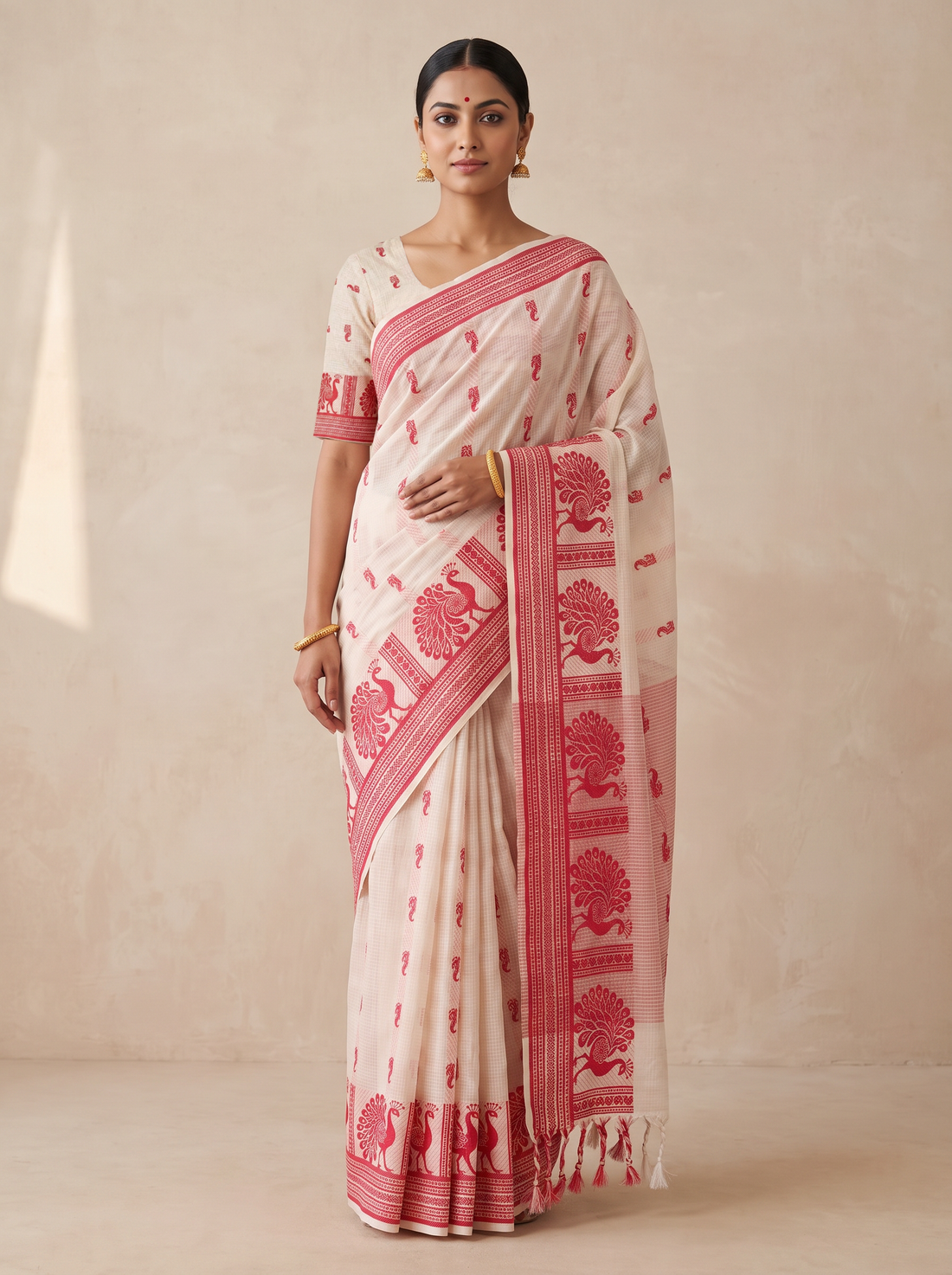 SARNA JOOHI BUTA SAREE(COTTON WEAVE SAREE-5)