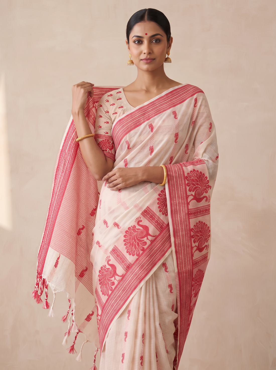 SARNA JOOHI BUTA SAREE(COTTON WEAVE SAREE-5)