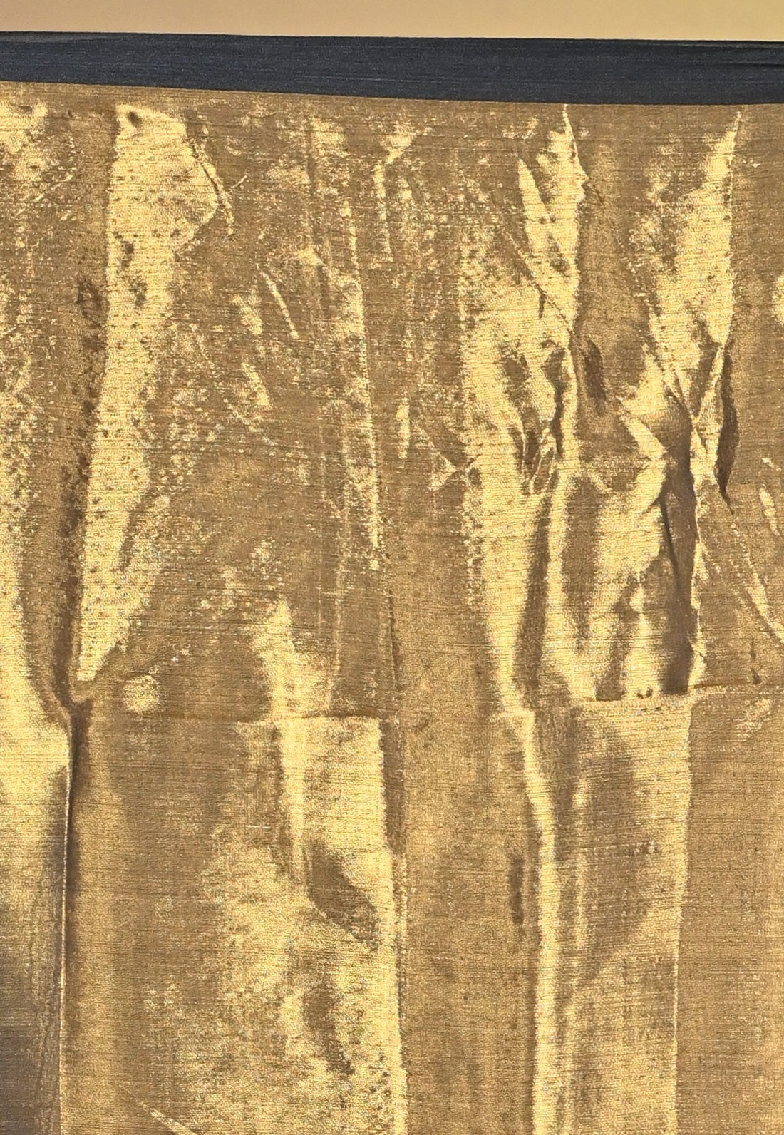 Golden Tissue Ragha Saree with Elegant Textured Finish