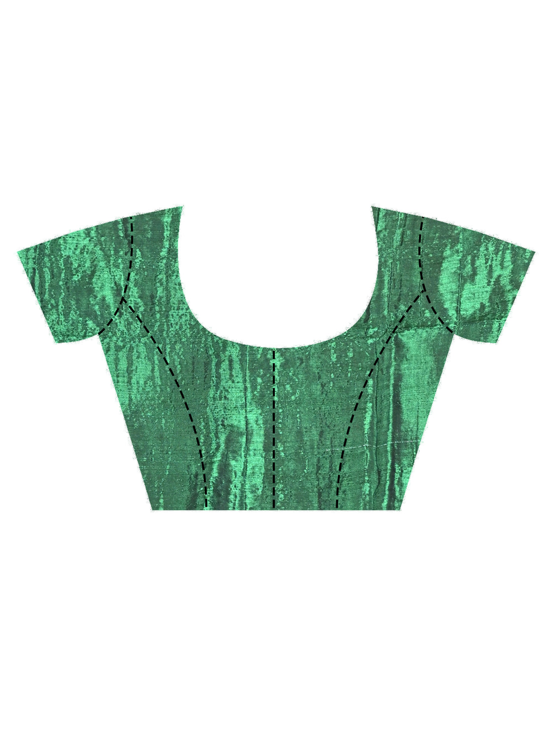 Emerald Green Tissue Ragha Saree with Elegant Textured Finish