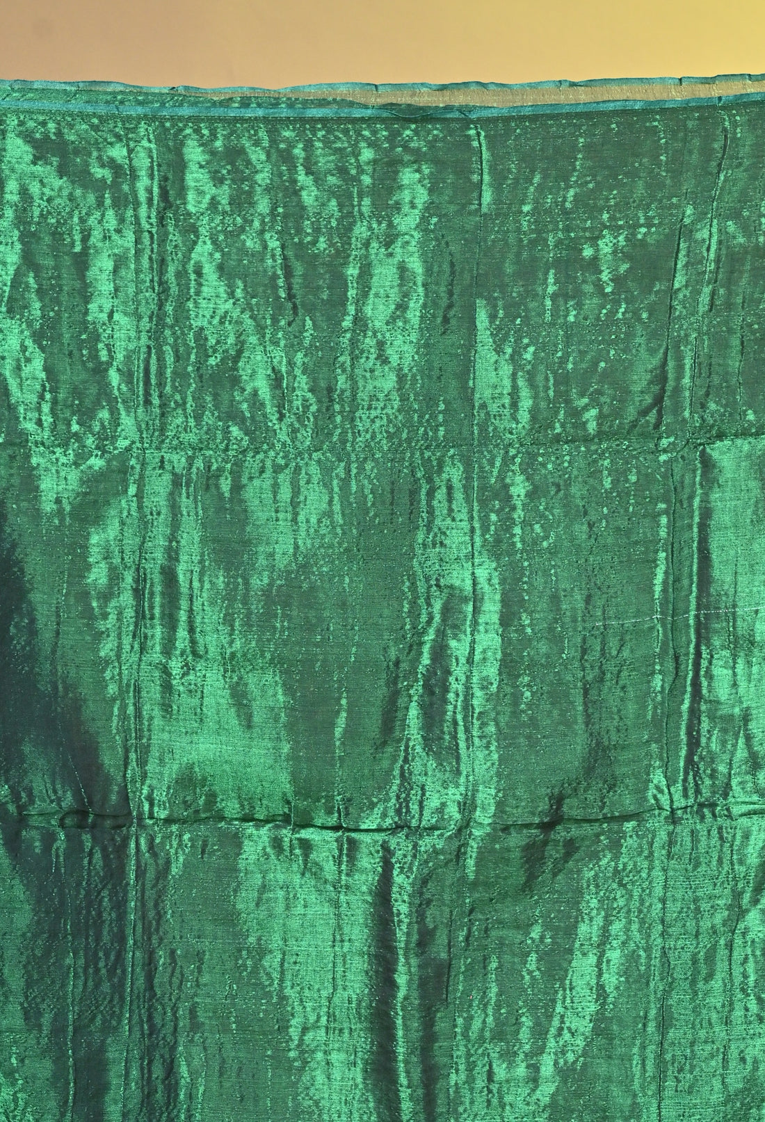 Emerald Green Tissue Ragha Saree with Elegant Textured Finish