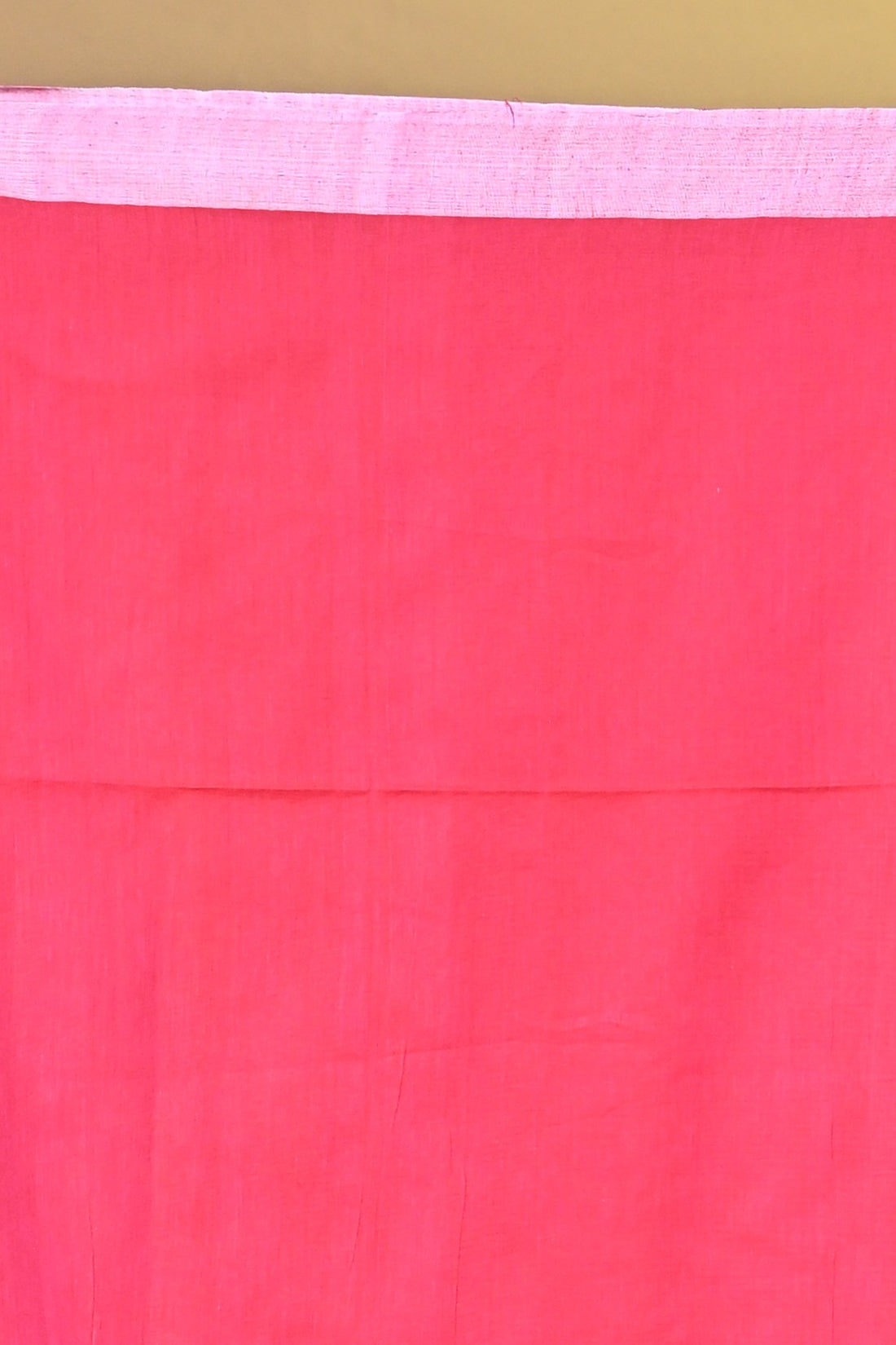 Red Pure Cotton Handloom Saree with Striped Design and Buti Motifs
