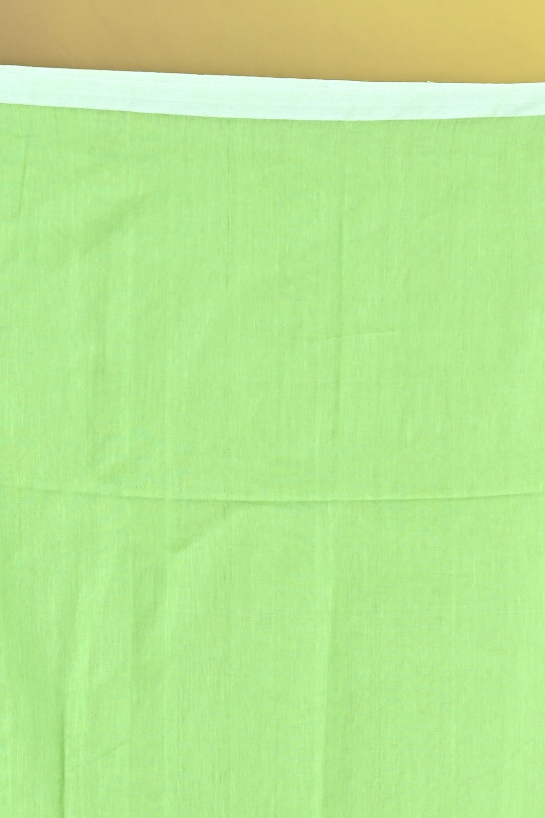 Green Pure Khadi Cotton Handloom Saree with Traditional Striped Design