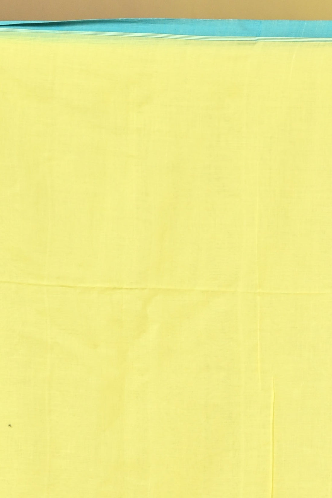 Pure Cotton Yellow Buti Saree with Green Border