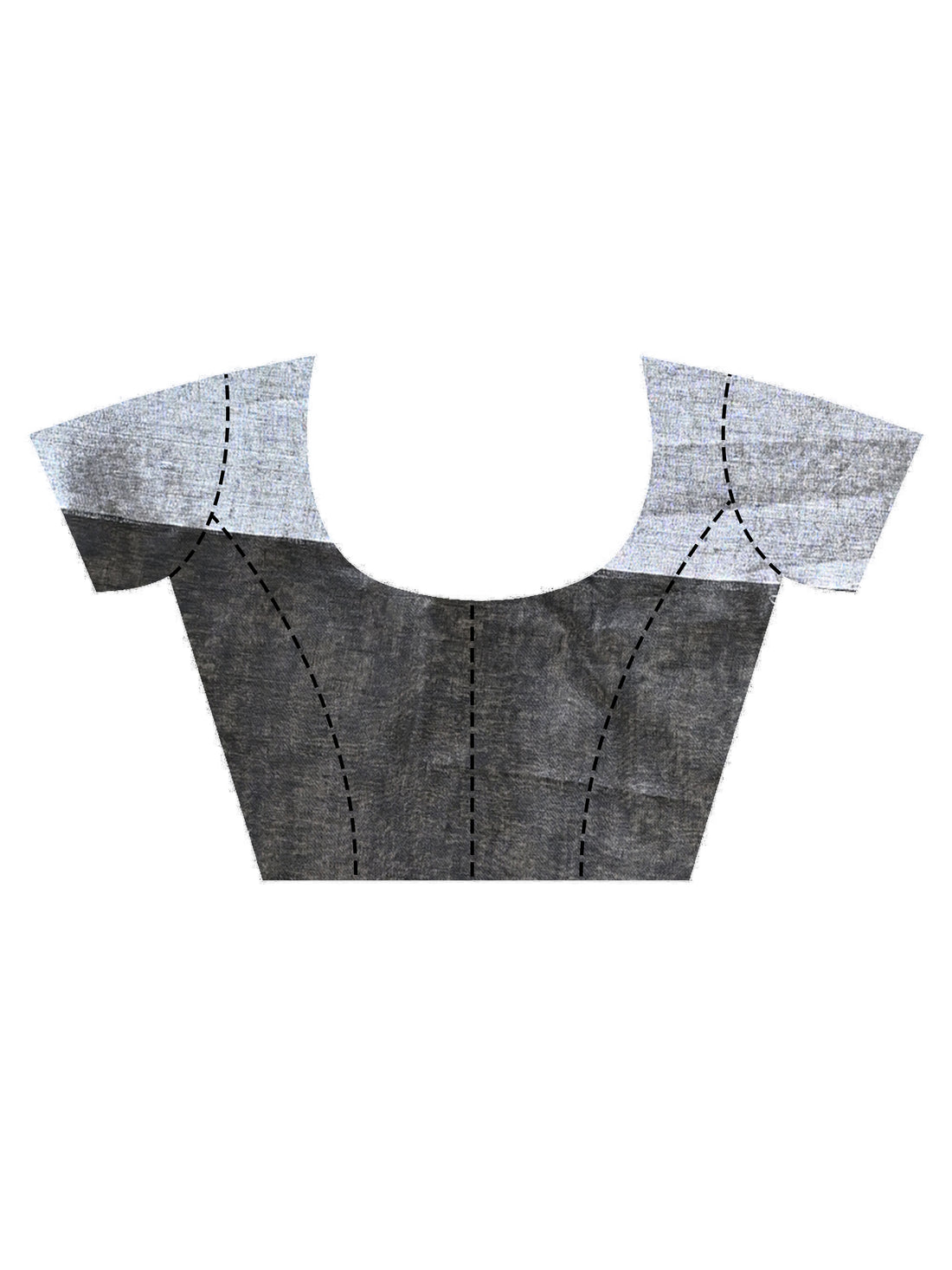 Ivory & Charcoal Linen Embroidered Saree