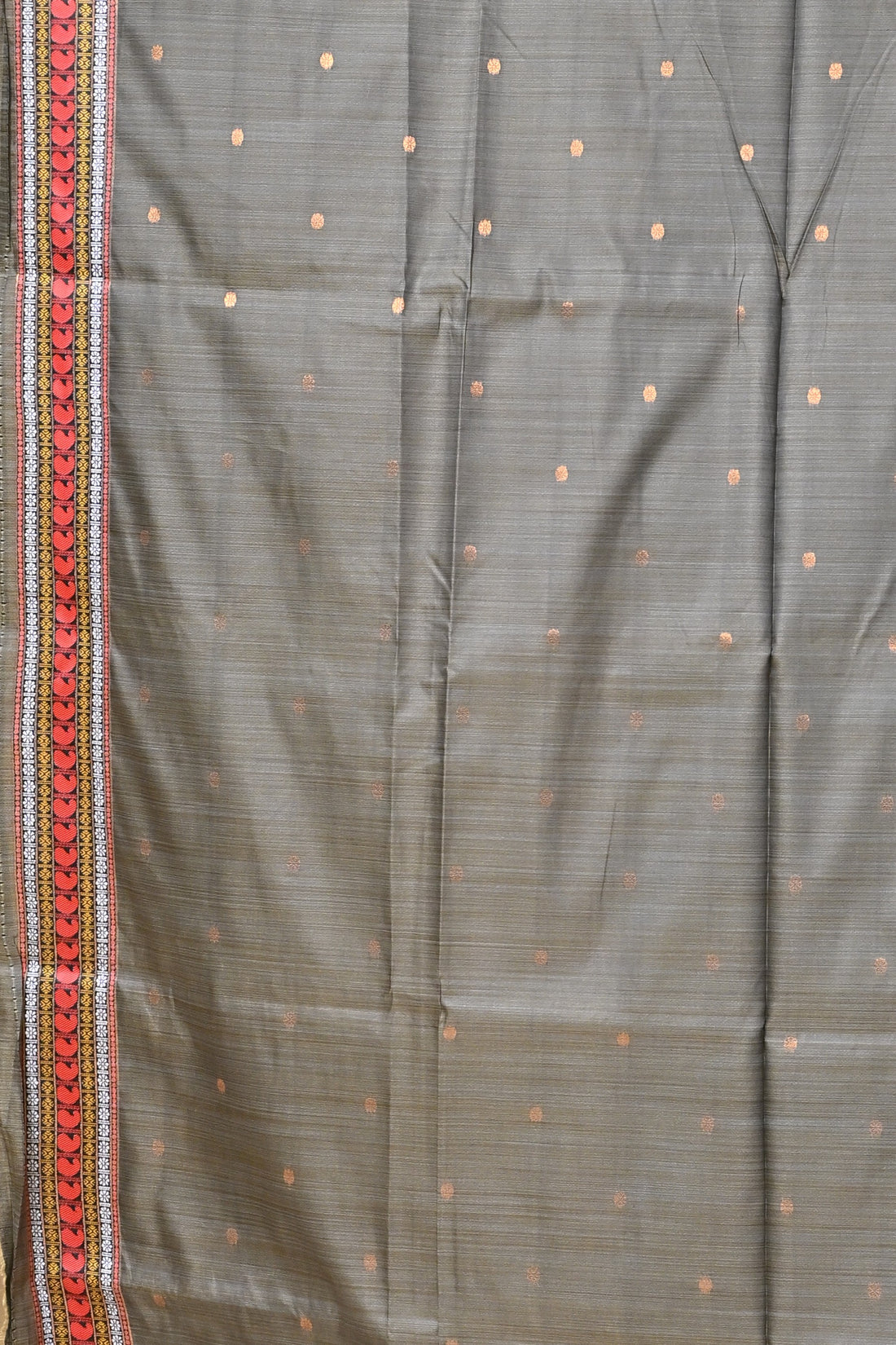 Cream Bomkai Semi Tassar Saree with Multicolor Buti Motifs