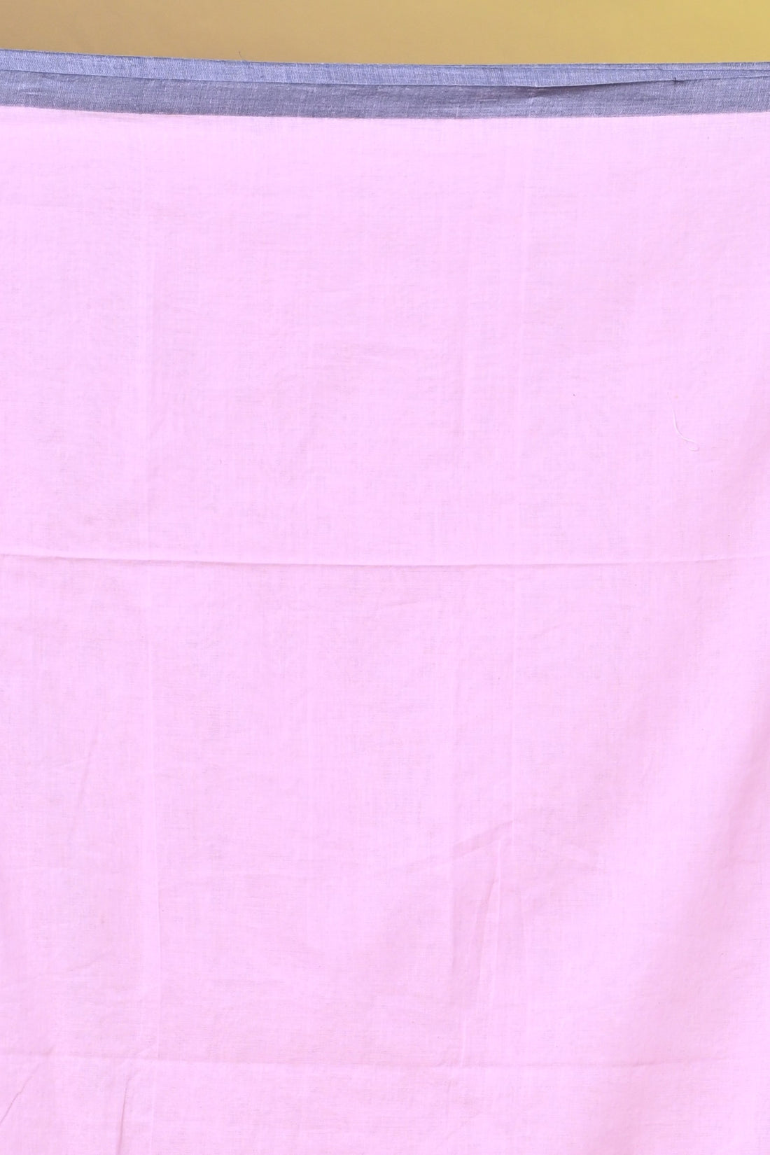 Light Pink Pure Cotton Handloom Saree with Buti Motifs and Striped Design
