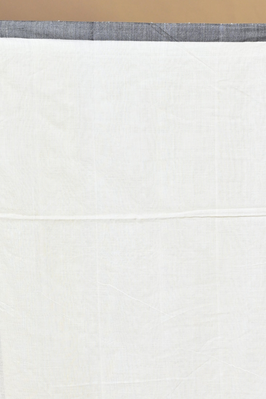 Handloom Pure Khadi Cotton Saree in Ivory & Black