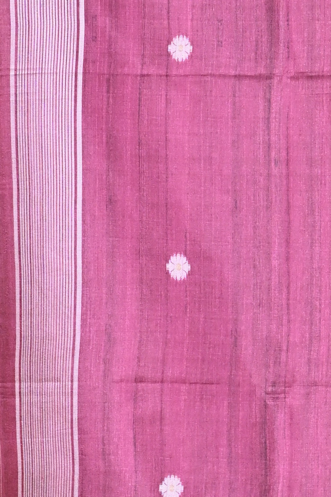 Pink Tassar Jamdani Saree with Traditional Woven Motif