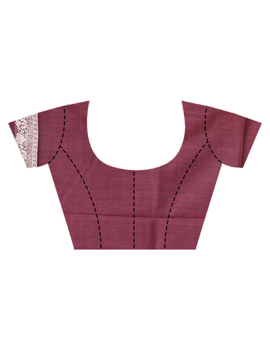 Maroon Persi Khadi Saree with Buti Motifs and Silver Zari Border