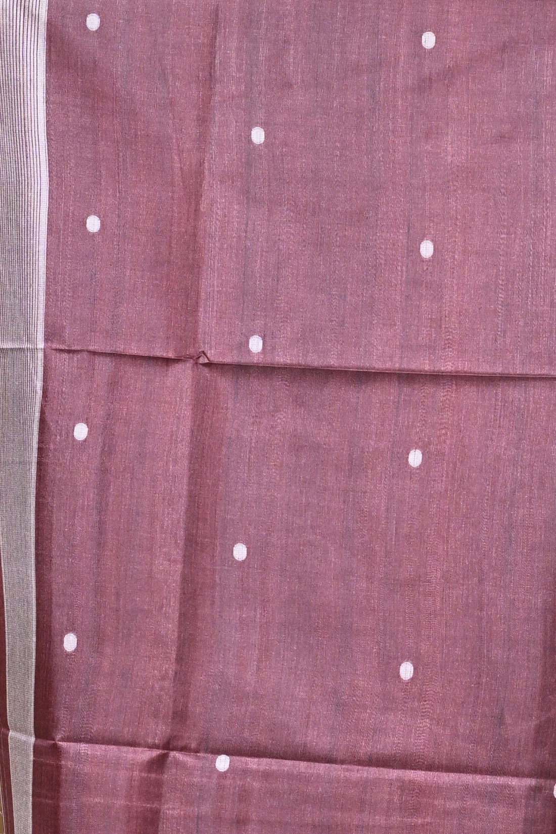 Purple Tassar Handwoven Jamdani Saree