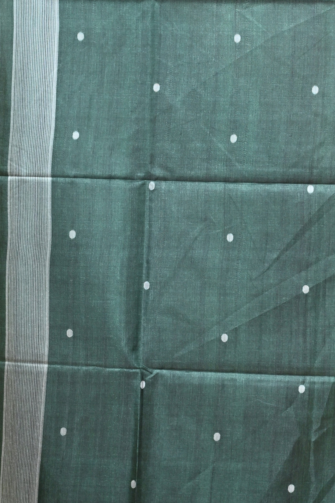 Beige Grey Tassar Jamdani Saree with Traditional Woven Motifs