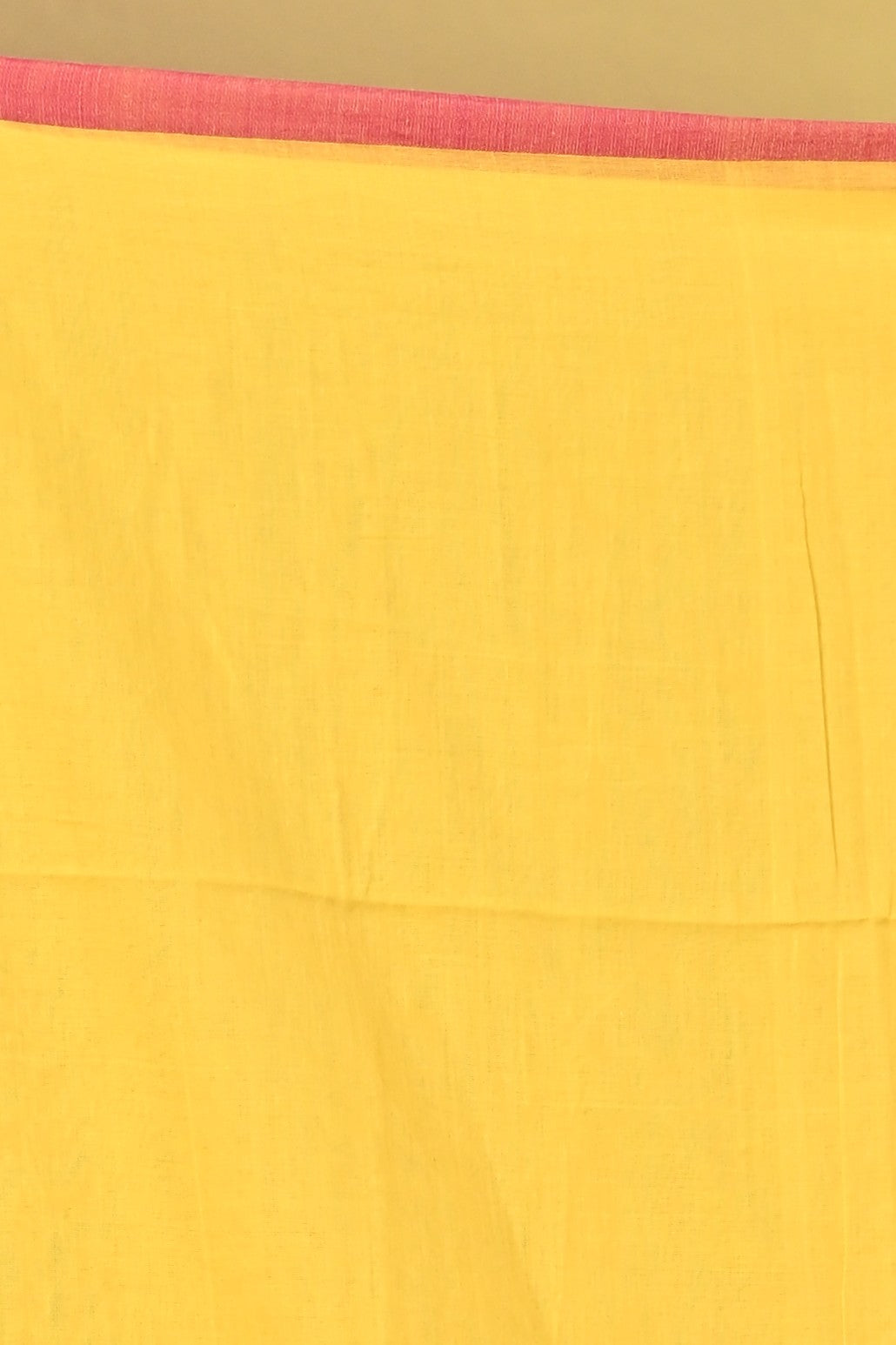 Yellow Pure Khadi Cotton Handloom Saree with Traditional Striped Design