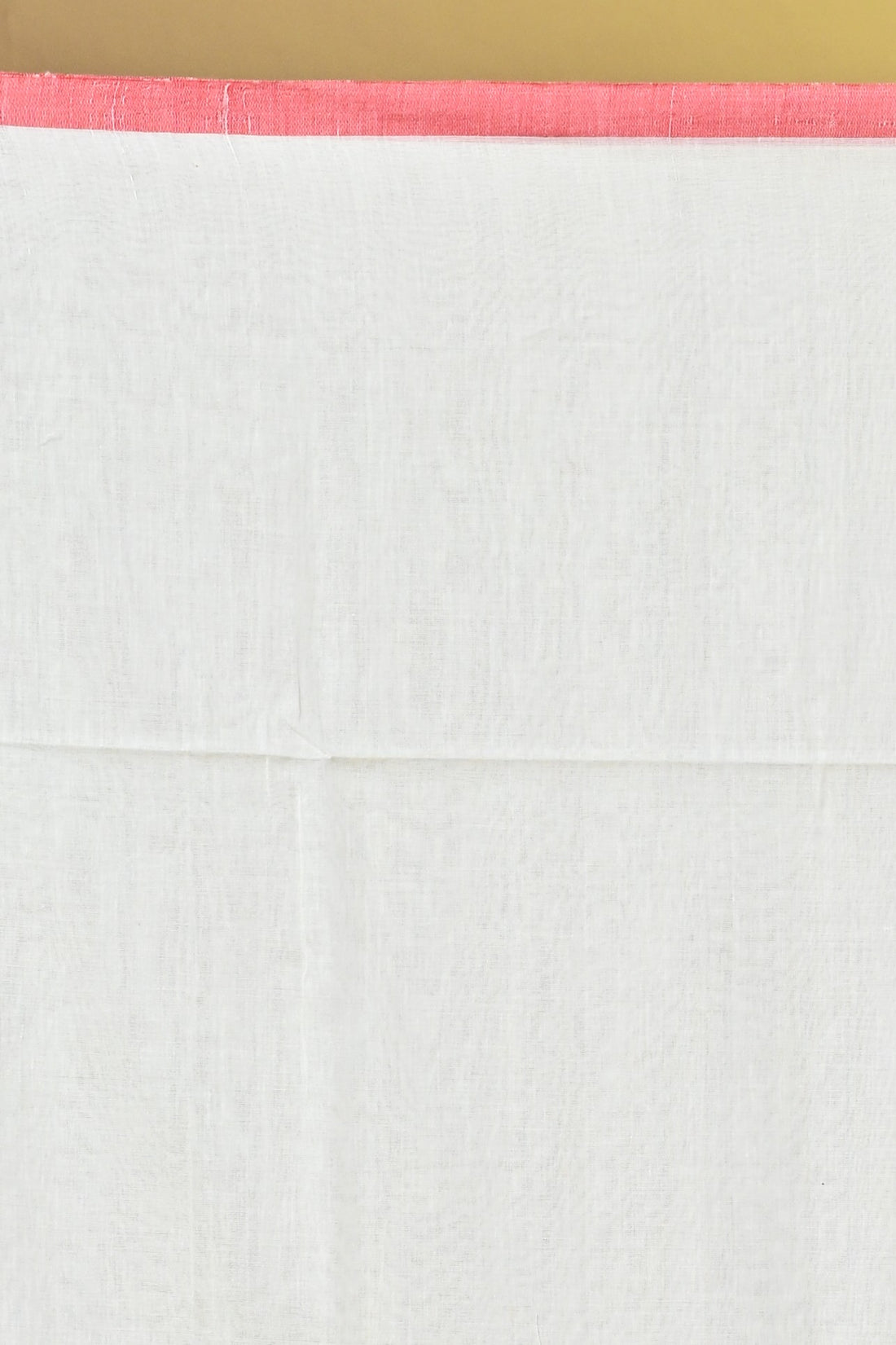 Off White Pure Cotton Handloom Saree with Buti Motifs and Striped Border