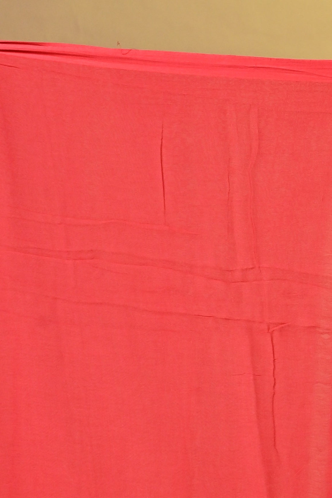 Red Pure Cotton Handloom Saree with Traditional Buti Motifs and Striped Pallu